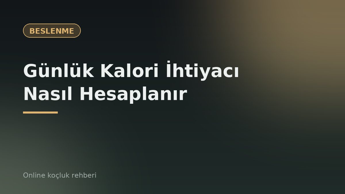 Günlük Kalori İhtiyacı Nasıl Hesaplanır? (Formül ve Örneklerle)
